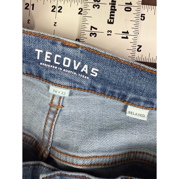 Tecovas Premium Relaxed Fit Denim Jeans Pants Western Cowboy Blue Men 38x32‎ EUC - Picture 7 of 11